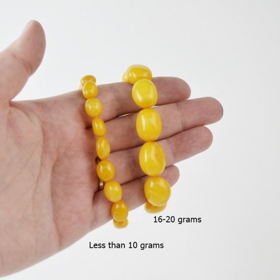 Baltic amber olive beads bracelet